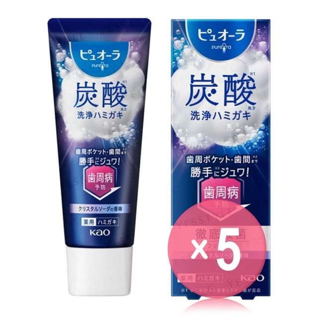 Kao - PureOra Carbonated Toothpaste 5pcs Bundle Set