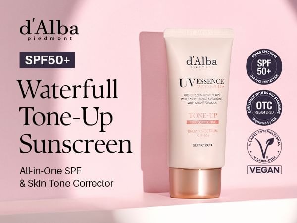 d'Alba - Waterfull Pink Correcting Tone-Up Sunscreen 2pcs Bundle Set