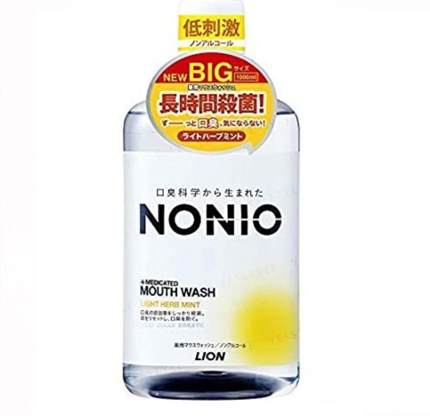 LION - Nonio Mouth Wash 2pcs Bundle Set (Clear Herb Mint - 1000ml x 2 pcs)