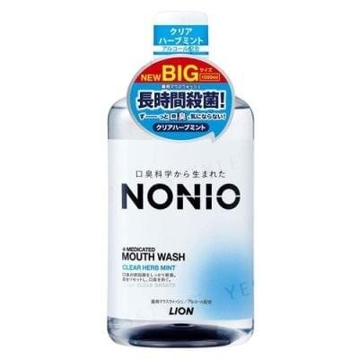 LION - Nonio Mouth Wash 2pcs Bundle Set (Clear Herb Mint - 1000ml x 2 pcs)