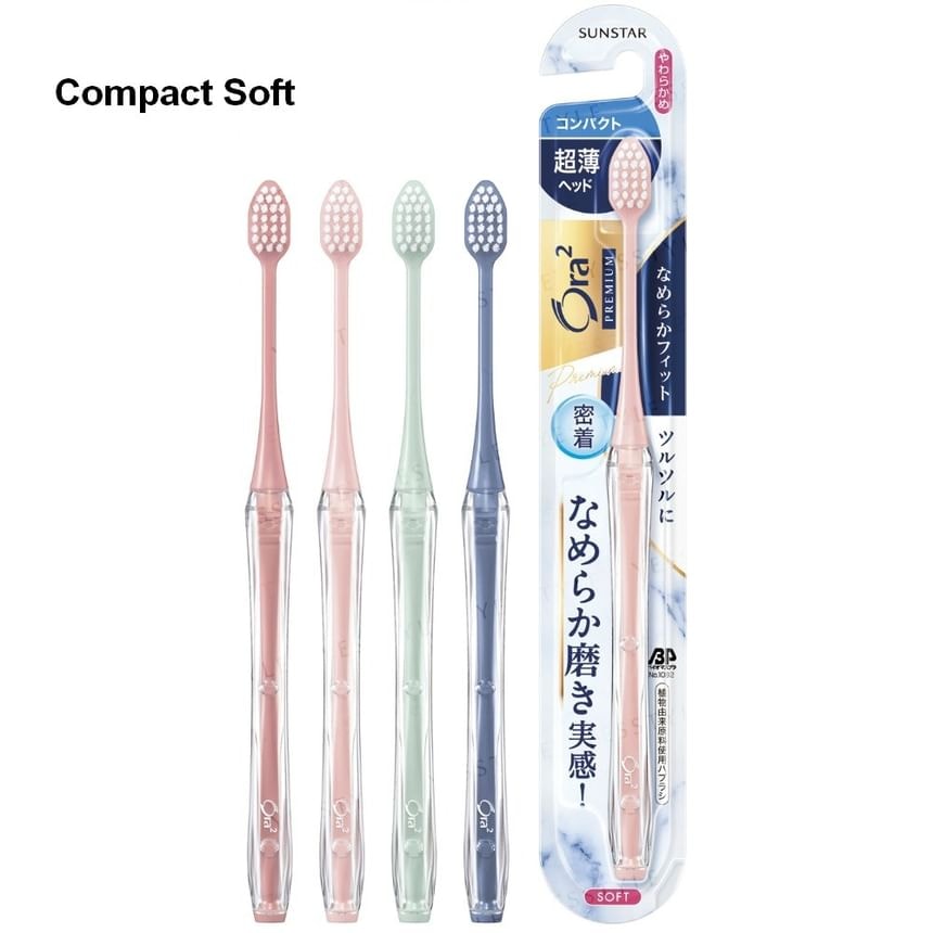 Sunstar - Ora2 Premium Toothbrush Smooth Fit 5pcs Bundle Set (Ultra Compact Medium - 1 pc Random Color x 5 pcs)