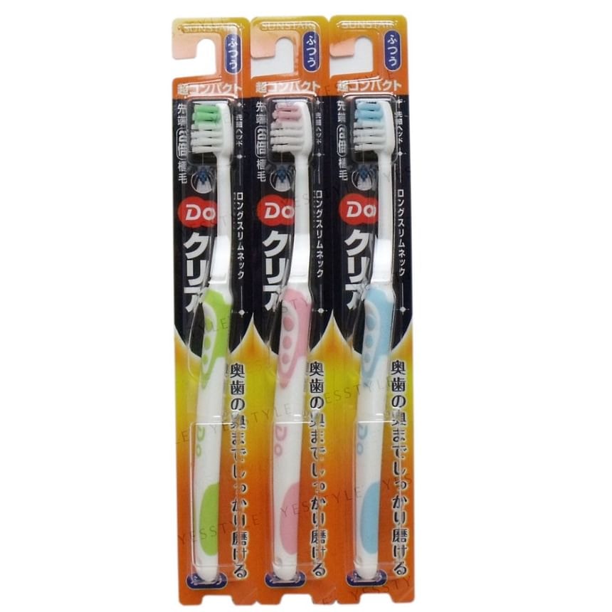 Sunstar - Do Clear Toothbrush Super Compact Head 10pcs Bundle Set (1 pc - Random Color - Soft x 10 pcs)