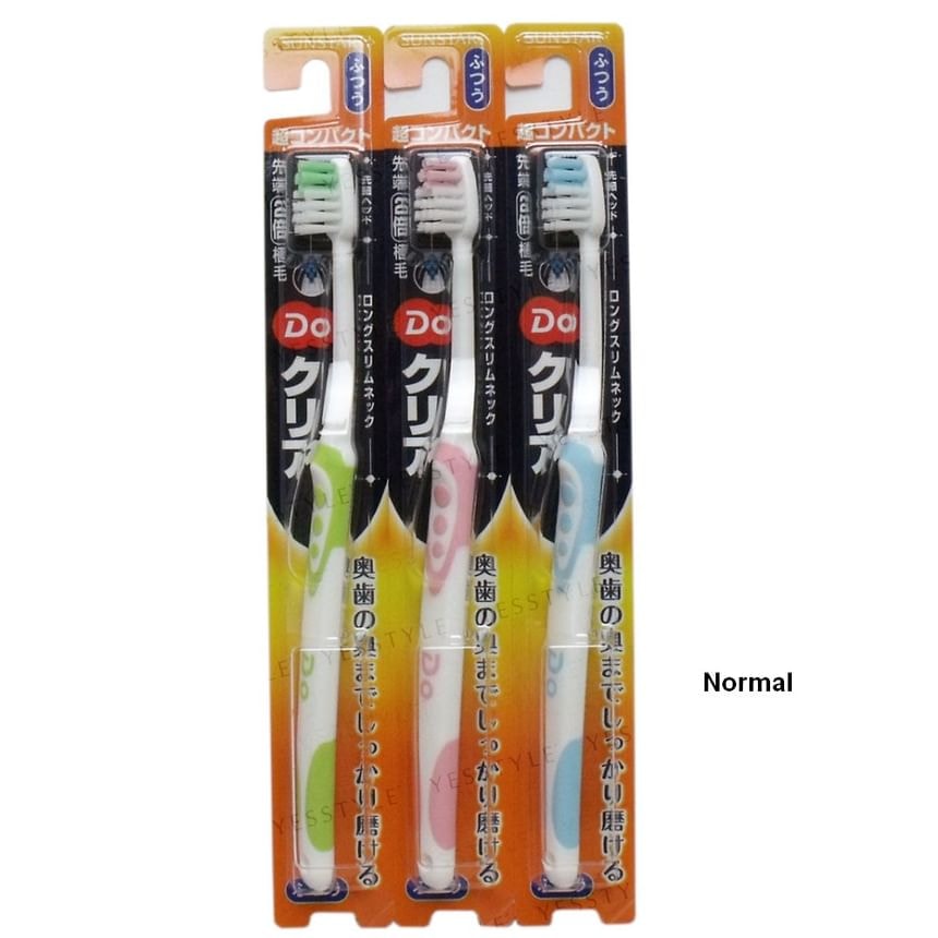 Sunstar - Do Clear Toothbrush Super Compact Head 10pcs Bundle Set (1 pc - Random Color - Soft x 10 pcs)