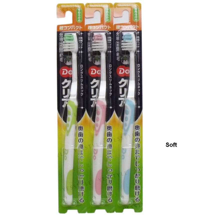 Sunstar - Do Clear Toothbrush Super Compact Head 10pcs Bundle Set (1 pc - Random Color - Soft x 10 pcs)