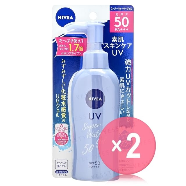 Nivea Japan - UV Super Water Gel SPF 50 PA+++ 2pcs Bundle Set