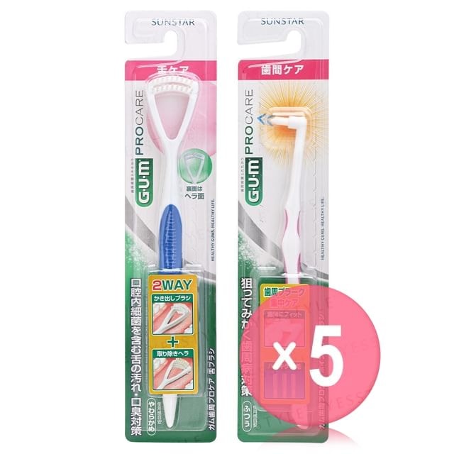 Sunstar - Gum Pro Care Periodontal Brush 5pcs Bundle Set