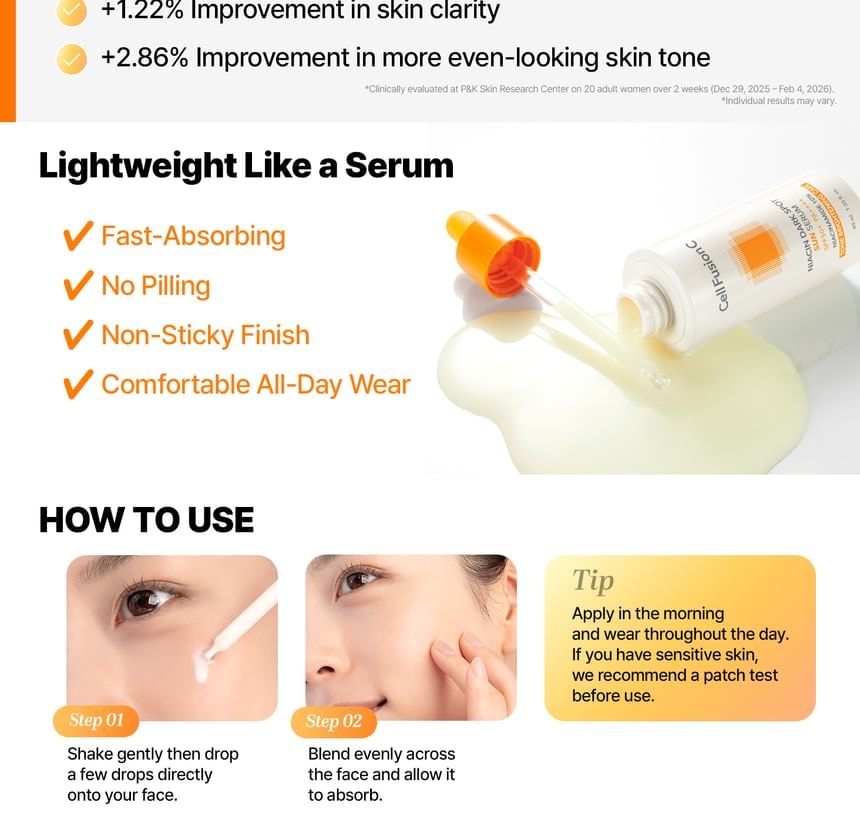 Cell Fusion C - Niacin Dark Spot Sun Serum 2pcs Bundle Set