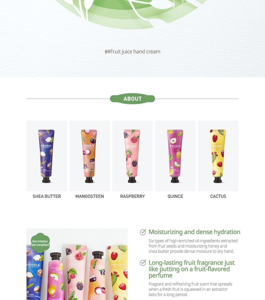 FRUDIA - My Orchard Hand Cream Rich Type - 5 Types 5pcs Bundle Set (Peach x 5 pcs)