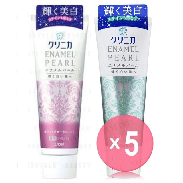 LION - Clinica Enamel Pearl Toothpaste 5pcs Bundle Set