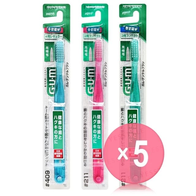 Sunstar - Gum Toothbrush 5pcs Bundle Set