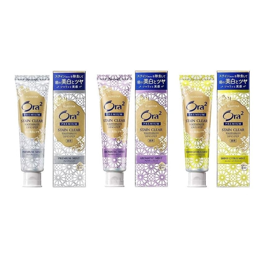 Sunstar - Ora2 Premium Stain Clear Toothpaste 5pcs Bundle Set