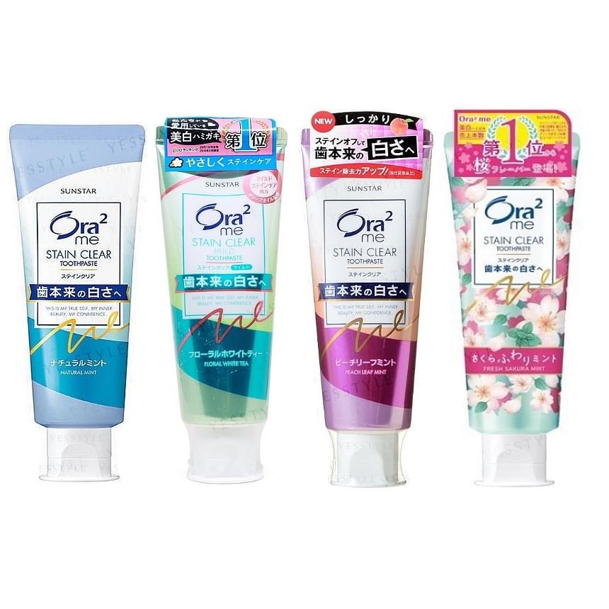 Sunstar - Ora2 Me Stain Clear Toothpaste 5pcs Bundle Set