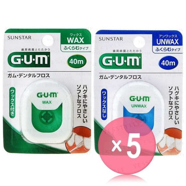 Sunstar - Gum Dental Floss 5pcs Bundle Set