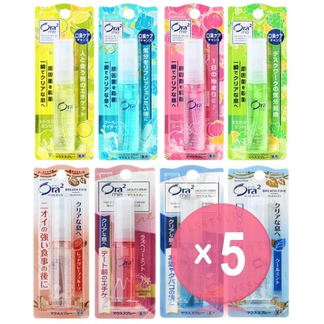 Sunstar - Ora2 Breath Fine Mouth Spray 5pcs Bundle Set