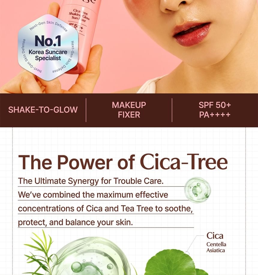 Tage - YesStyle Exclusive Cica-Tree Shaking Glow Sun Fixer Twin Pack 2pcs Bundle Set