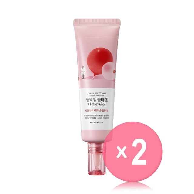 ROUND LAB - Camellia Deep Collagen Firming Sun Serum 2pcs Bundle Set