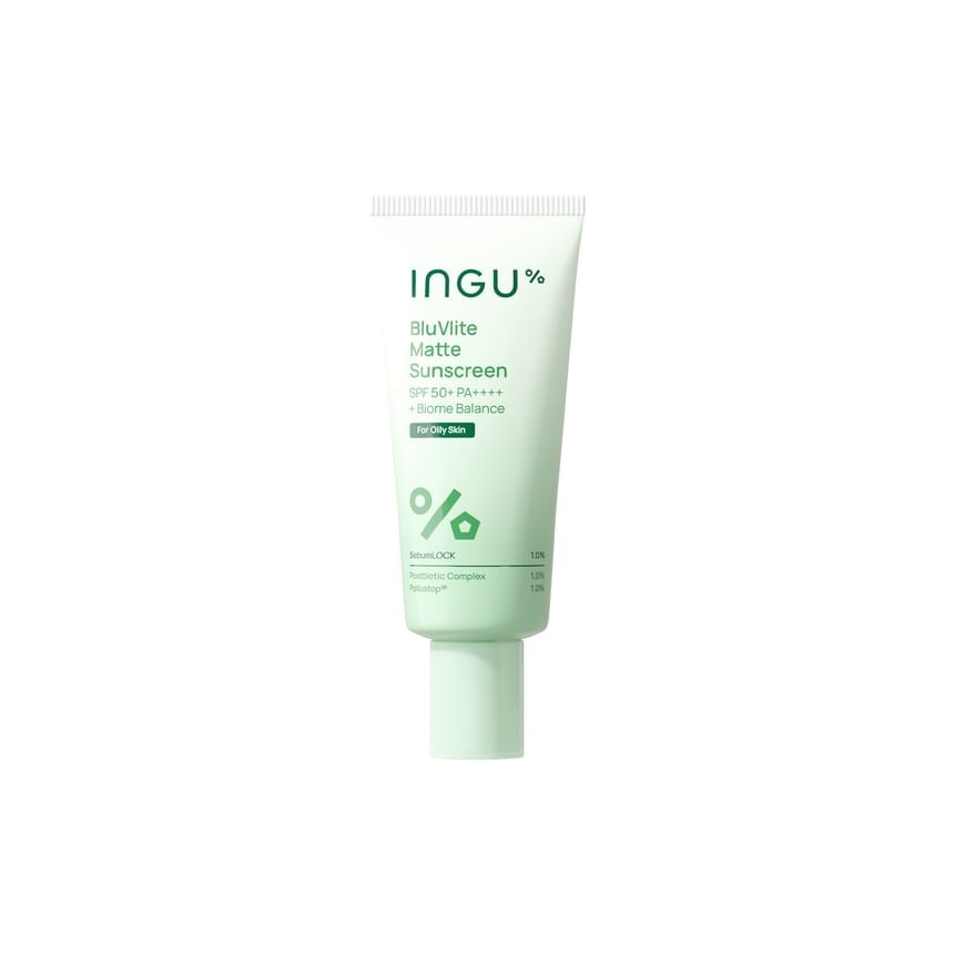 INGU - BluVlite Matte Sunscreen SPF50 PA++++ + Biome Balance (50g)
