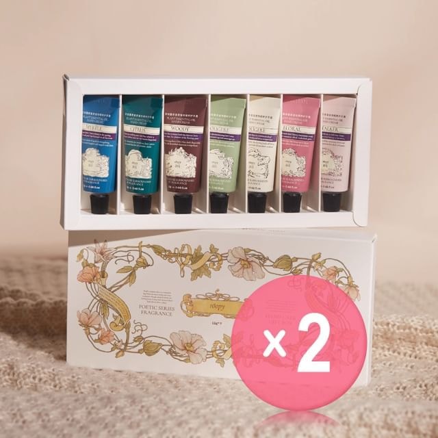 roopy - Poetic Series Fragrance Hand Cream Gift Set (7pcs) 2pcs Bundle Set