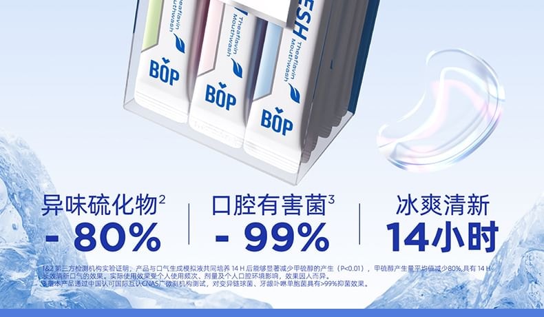 BOP - Theaflavin Refreshing Mouthwash 2pcs Bundle Set (Mixed Tea Flavor (11ml x 20pcs)