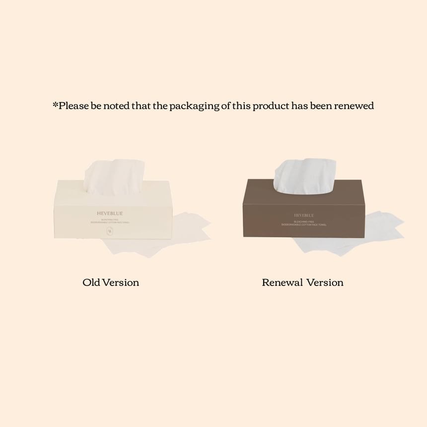 HEVEBLUE - Bleaching-free Biodegradable Cotton Face Towel