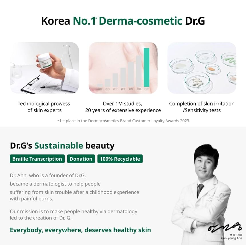 Dr.G - R.E.D Blemish Soothing Up Sun 2pcs Bundle Set