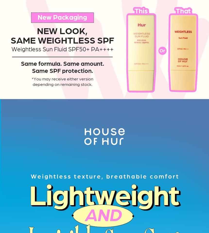 House of Hur - Weightless Sun Fluid 2pcs Bundle Set