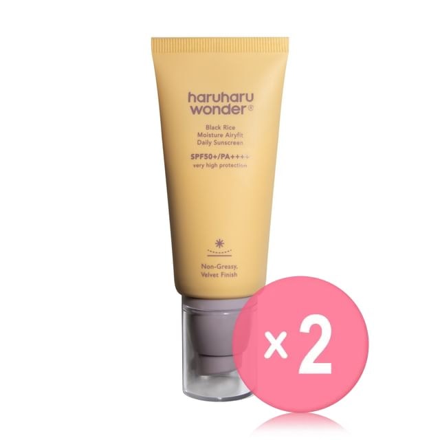 haruharu wonder - Black Rice Moisture Airyfit Sunscreen 2pcs Bundle Set