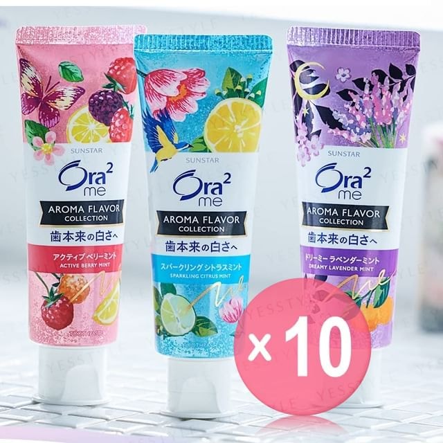 Sunstar - Ora2 Me Aroma Flavor Collection Toothpaste 10pcs Bundle Set