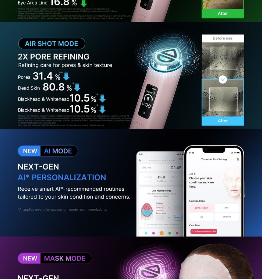 medicube - Bundle: AGE-R Booster Pro X2 Pink + Collagen Jelly Cream