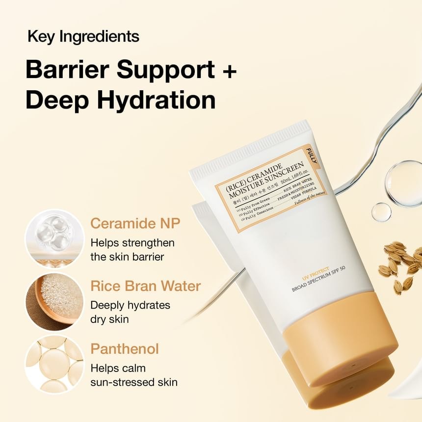 FULLY - Rice Ceramide Moisture Sunscreen OTC Version (50ml)