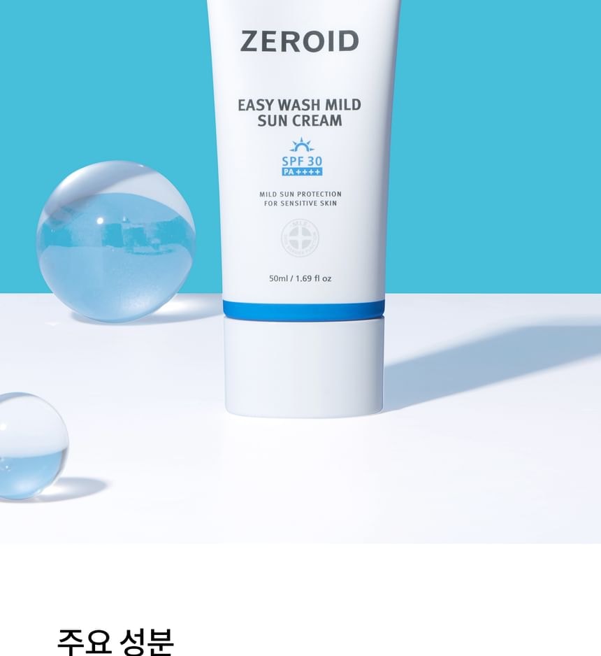 ZEROID - Easy Wash Mild Sun Cream