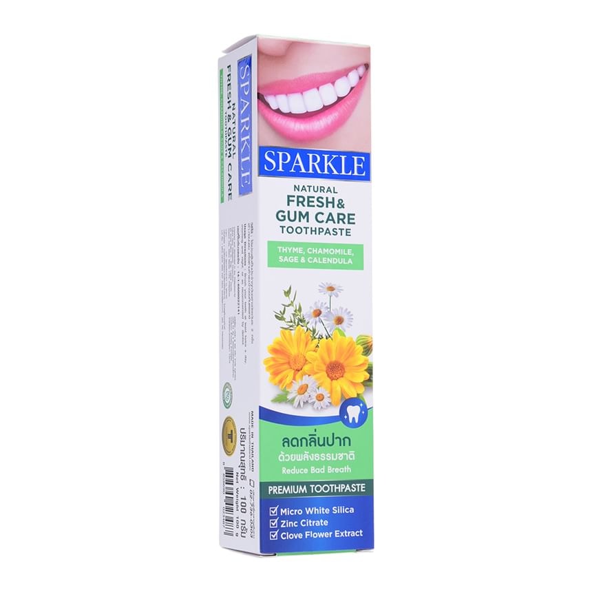 SPARKLE - Natural Fresh & Gum Care Toothpaste 10pcs Bundle Set (100g x 10 pcs)