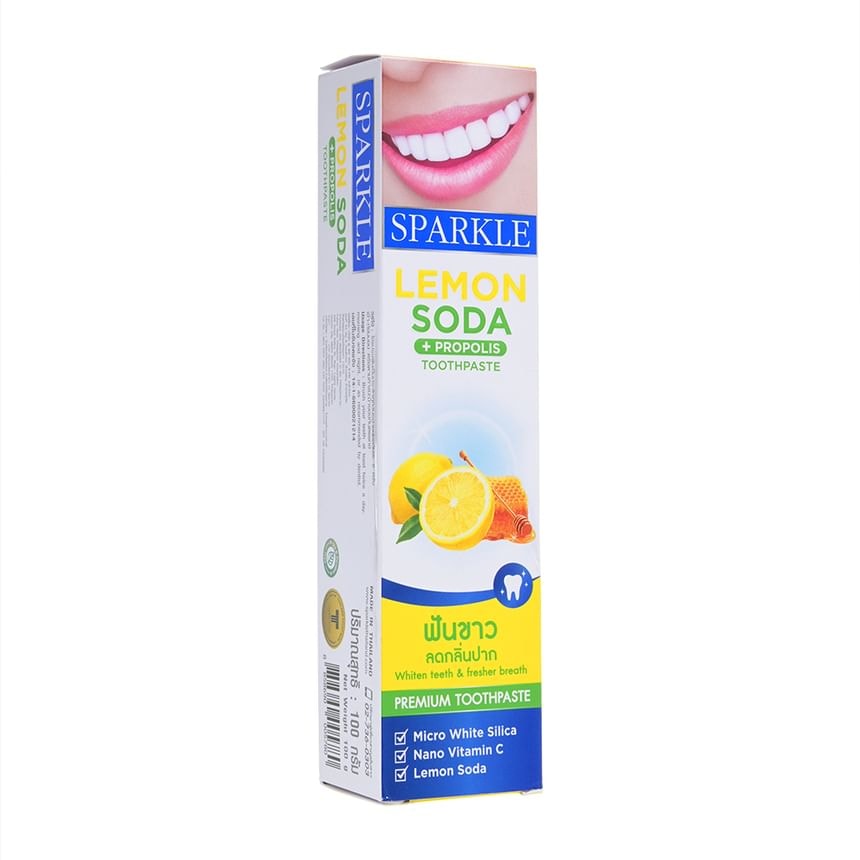 SPARKLE - Lemon Soda + Propolis Toothpaste 5pcs Bundle Set (100g x 5 pcs)