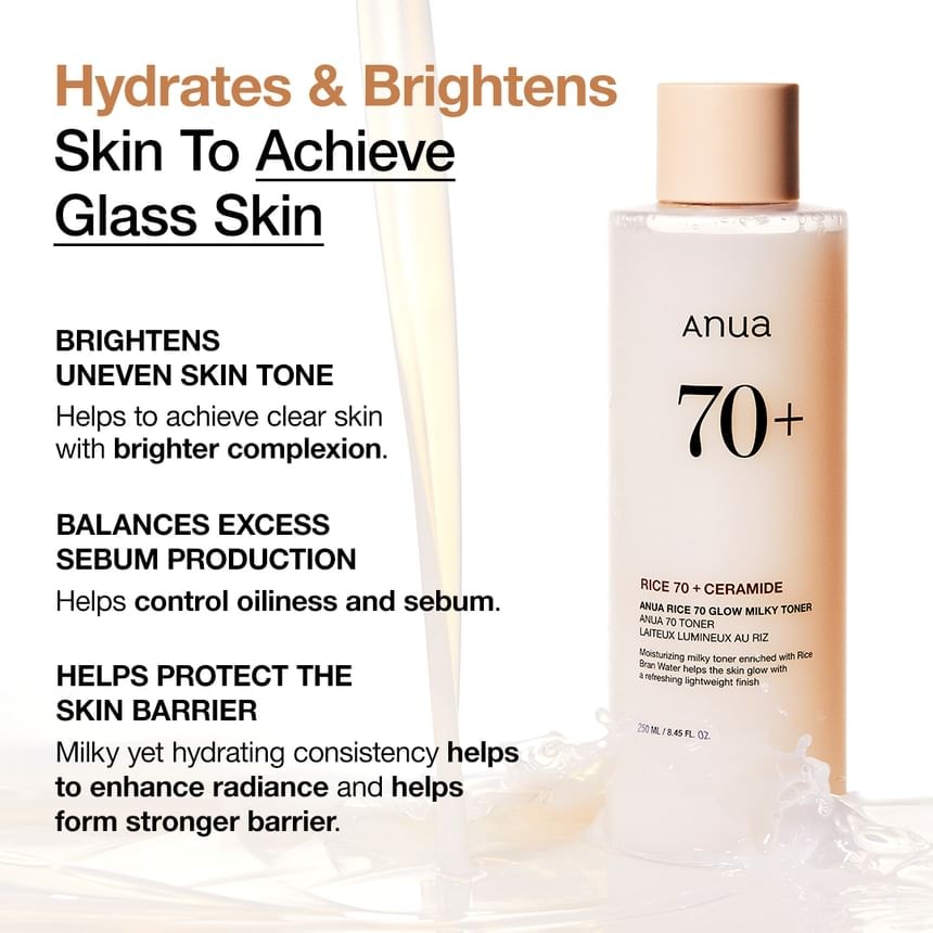 Anua - Rice 70 Glow Milky Toner 150ml