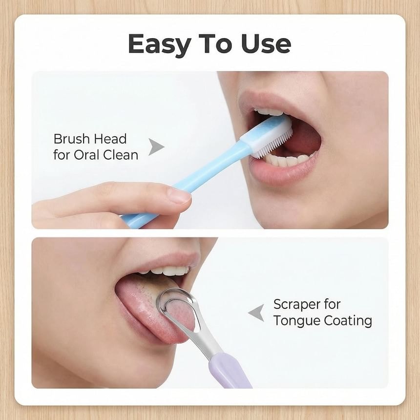 Porcini - Silicone Tongue Scraper with Case