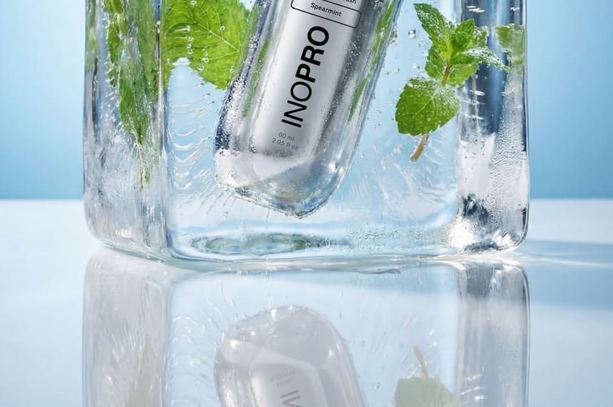 INOPRO - Foam Mouthwash Spearmint 2pcs Bundle Set (60ml x 2 pcs)