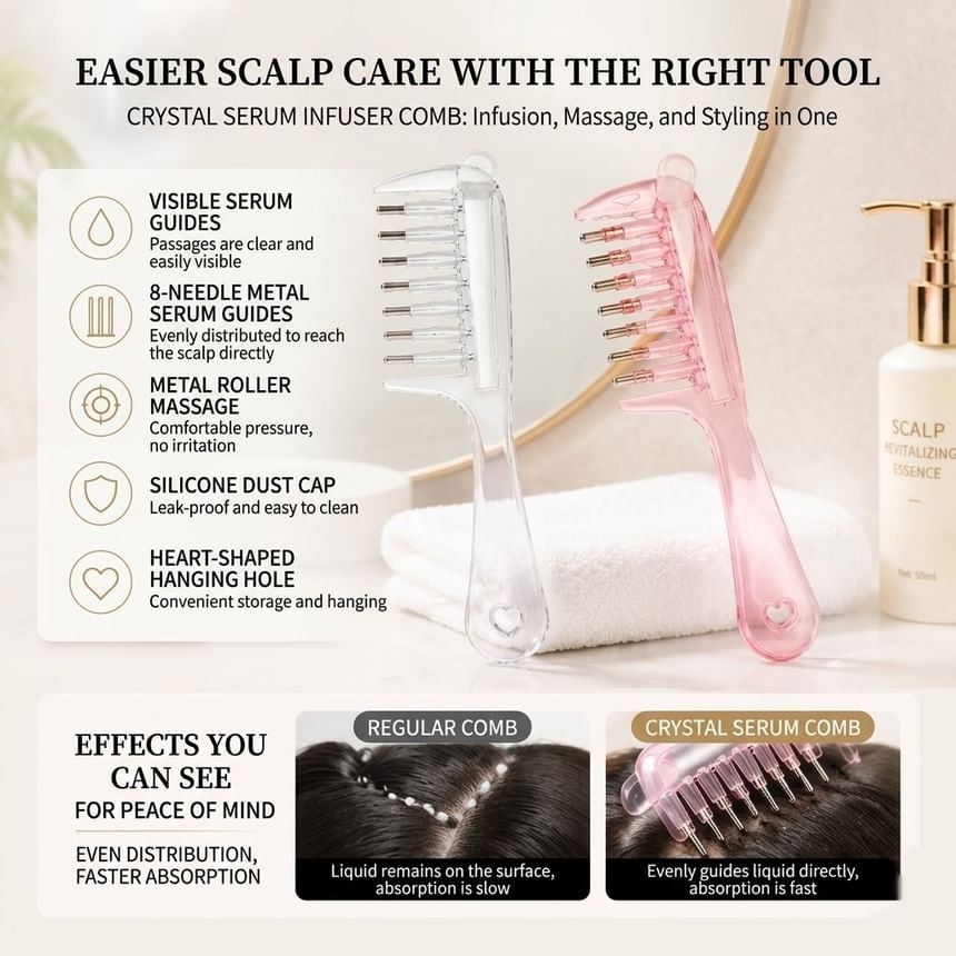 Buttermilk - Liquid Dispensing Massage Hair Comb