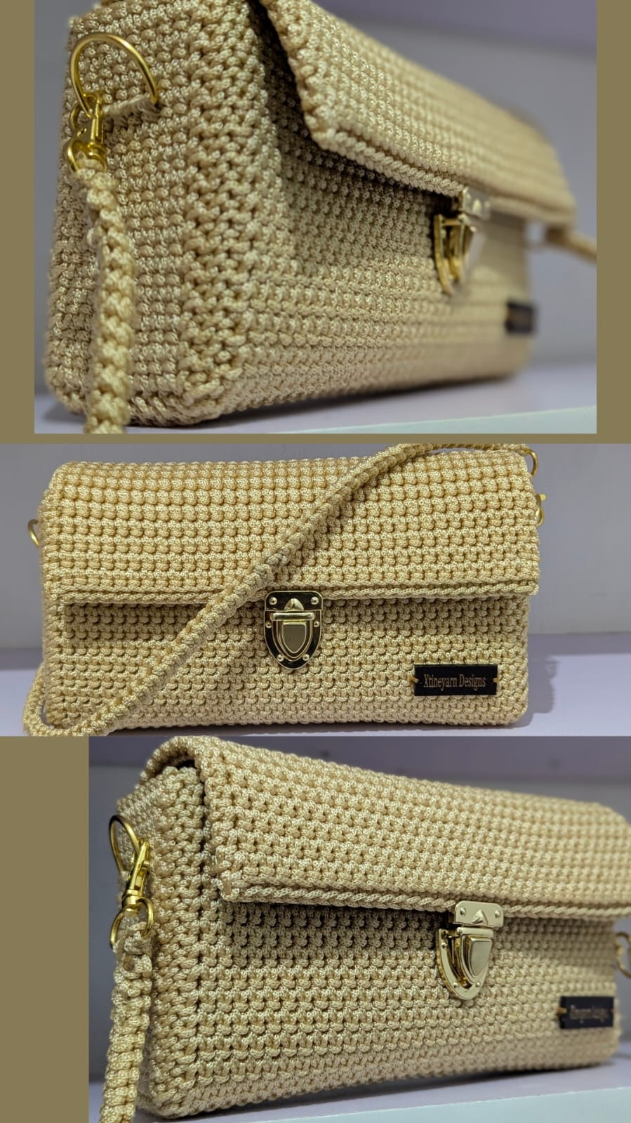 Imara Clutch Bag — Beige