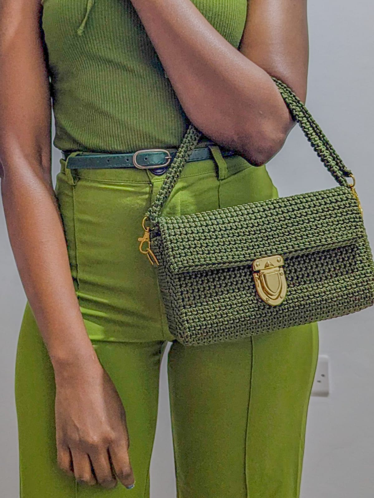 Imara Clutch Bag — Olive