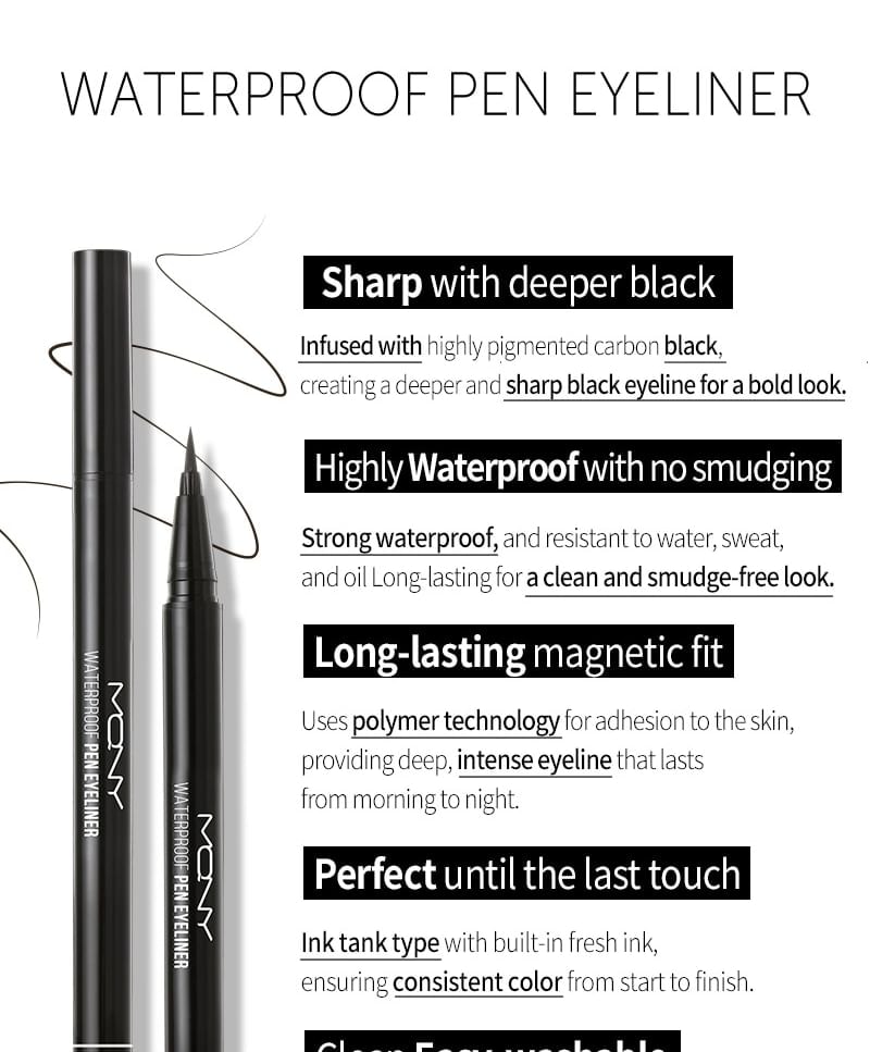 MQNY - MQNY Waterproof Pen Eyeliner - 3 Colors
