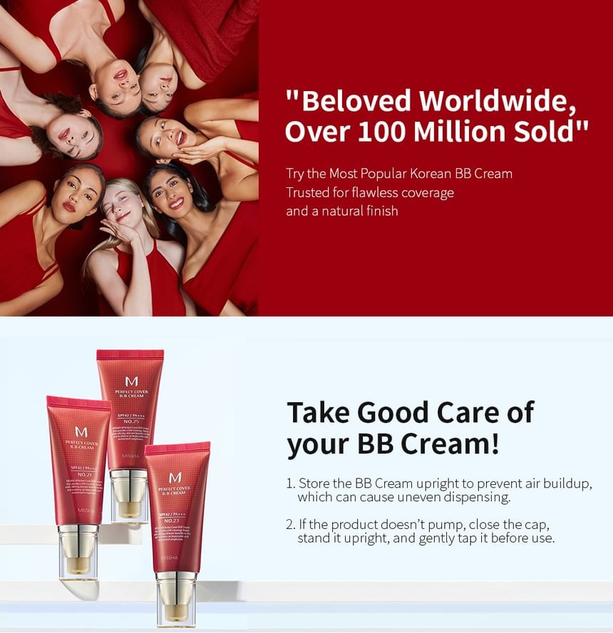 MISSHA - M Perfect Cover BB Cream SPF42 PA+++ - 7 Colors