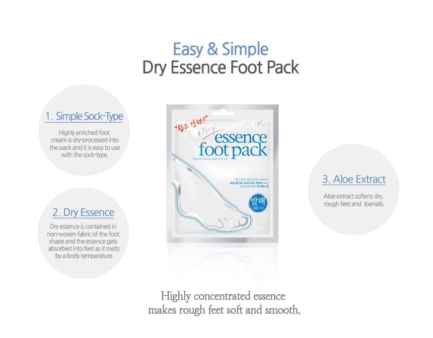 PETITFEE - Dry Essence Foot Pack 1pair (1 pack)