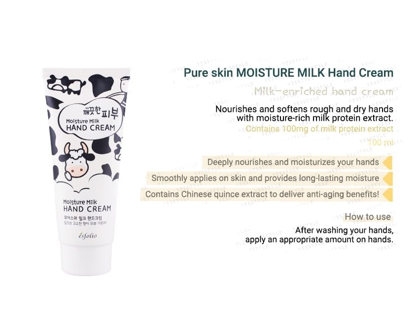 esfolio - Pure Skin Moisture Milk Hand Cream 100ml