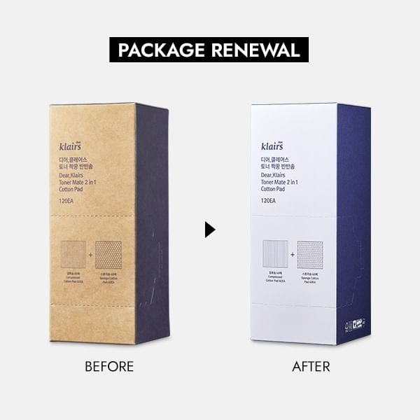 Dear, Klairs - Toner Mate 2 in 1 Cotton Pad