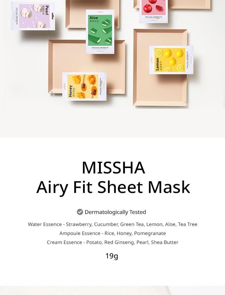 MISSHA - Airy Fit Sheet Mask - 13 Types