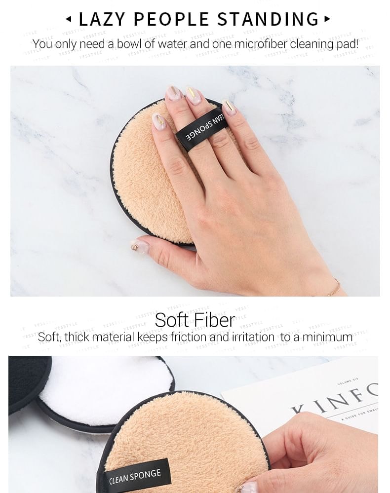 Choyu - Reusable Face Makeup Microfiber Cleaning Pad