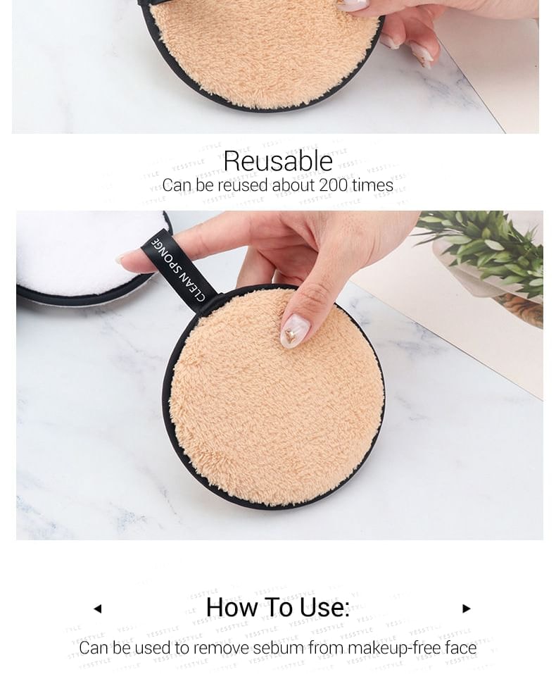 Choyu - Reusable Face Makeup Microfiber Cleaning Pad