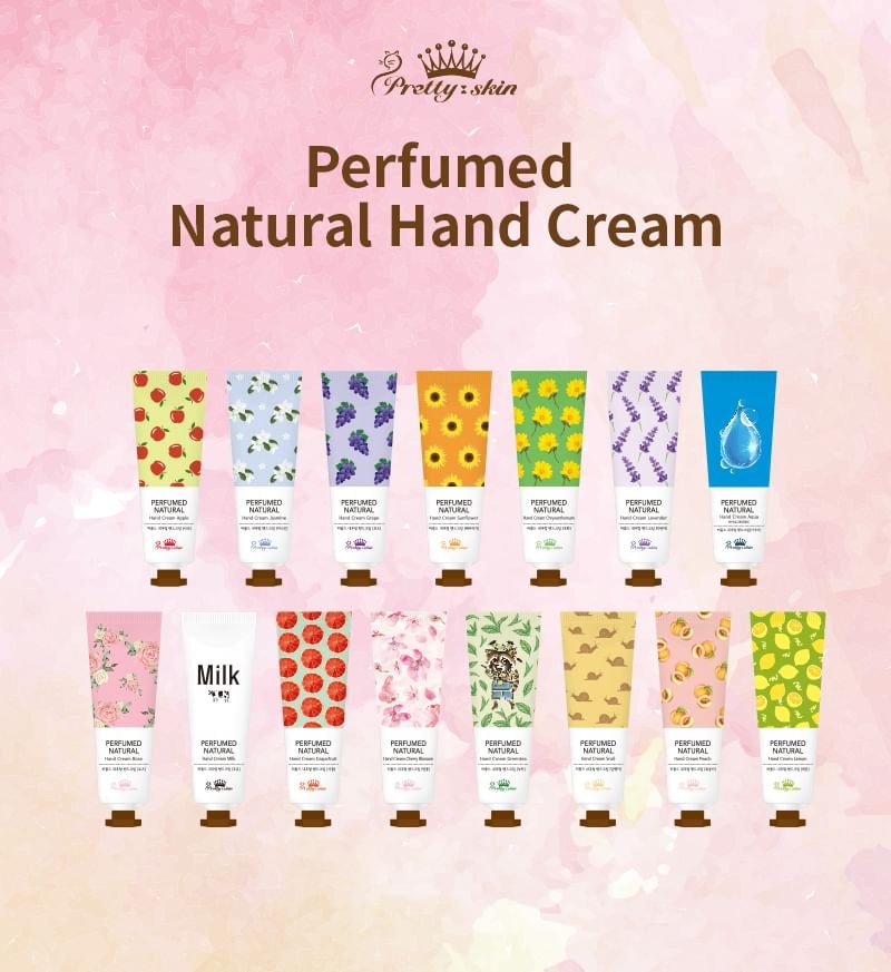 Pretty skin - Perfumed Natural Hand Cream - 12 Types (Hyaluronic)
