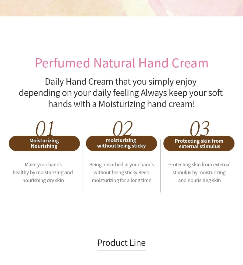 Pretty skin - Perfumed Natural Hand Cream - 12 Types (Hyaluronic)
