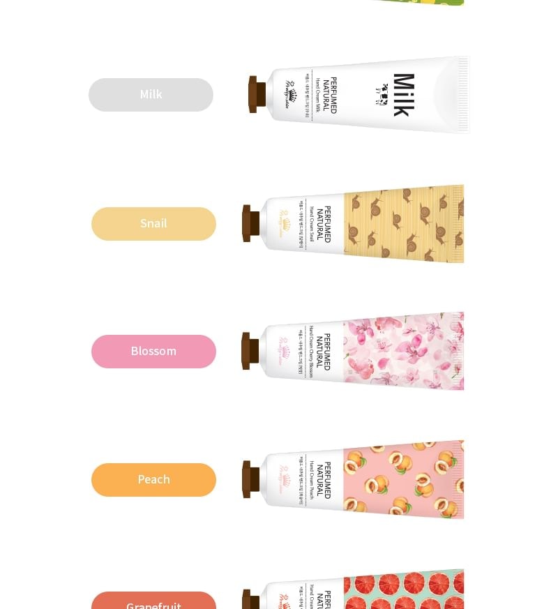 Pretty skin - Perfumed Natural Hand Cream - 12 Types (Hyaluronic)
